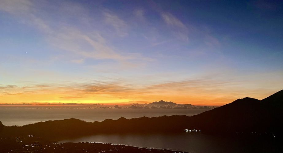 Beklimming Batur vulkaan Bali zonsondergang